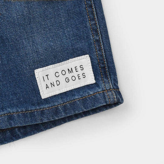 Boys Denim Rigid Shorts - Mid Blue