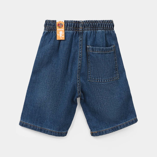 Boys Denim Rigid Shorts - Mid Blue
