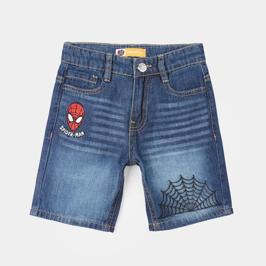 Boys Denim Rigid Shorts Character - Dark Blue