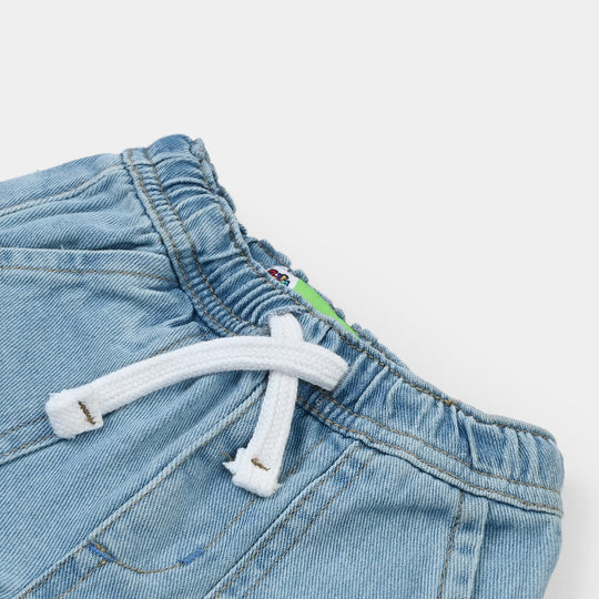 Infant Boys Denim Rigid Shorts Character - Light Blue