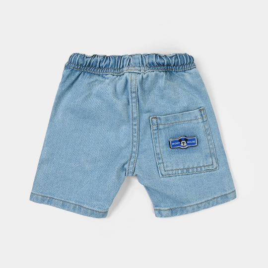 Infant Boys Denim Rigid Shorts Character - Light Blue