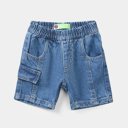 Infant Boys Denim Rigid Shorts - Mid Blue