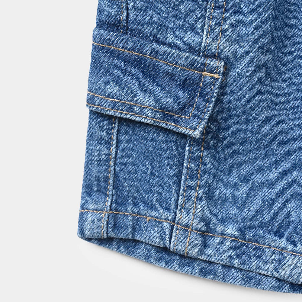 Infant Boys Denim Rigid Shorts - Mid Blue