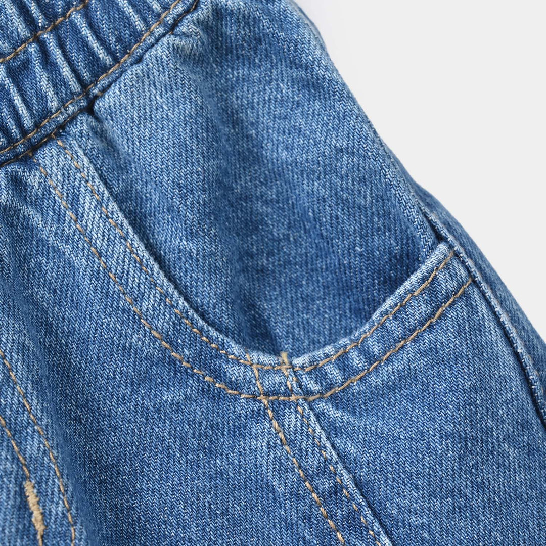 Infant Boys Denim Rigid Shorts - Mid Blue