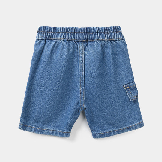 Infant Boys Denim Rigid Shorts - Mid Blue