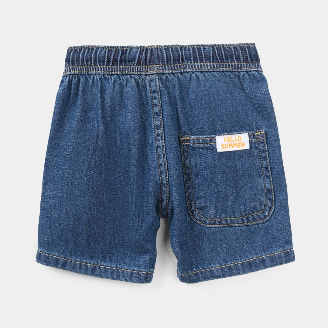 Infant Boys Denim Rigid Shorts -Dark Blue