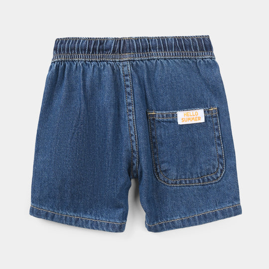 Infant Boys Denim Rigid Shorts -Dark Blue