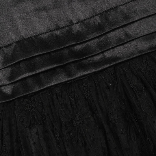 Girls Net Fancy Frock-Dark Angel-BLACK