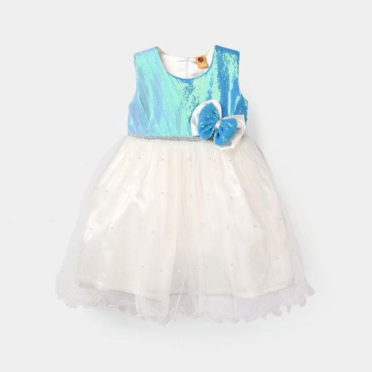 Girls Sequence Fancy Frock (Dreamy) - Blue