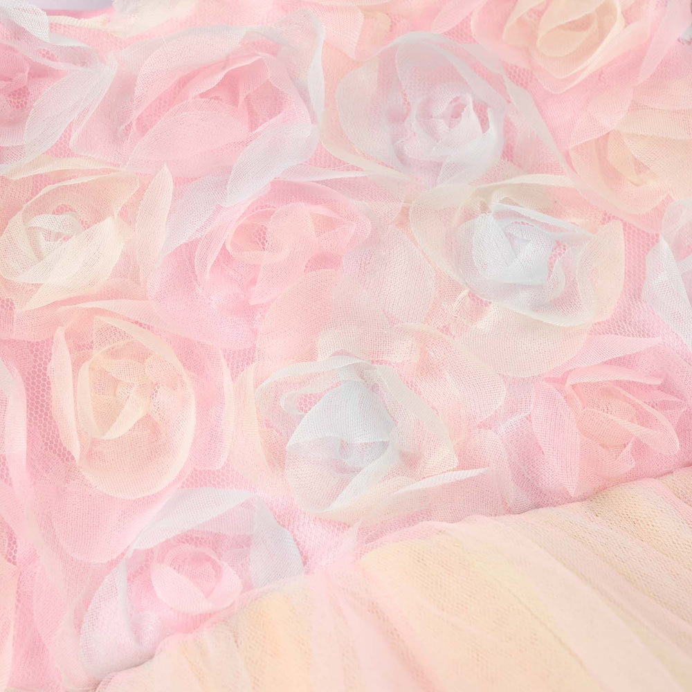 Infant Girls Net Fancy Frock-  Multi