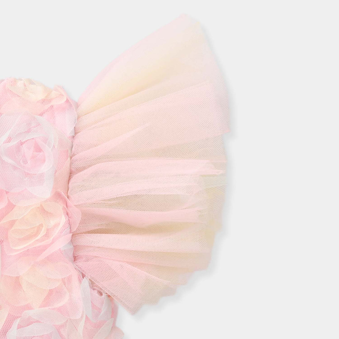 Infant Girls Net Fancy Frock-  Multi