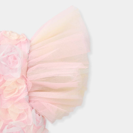 Infant Girls Net Fancy Frock-  Multi