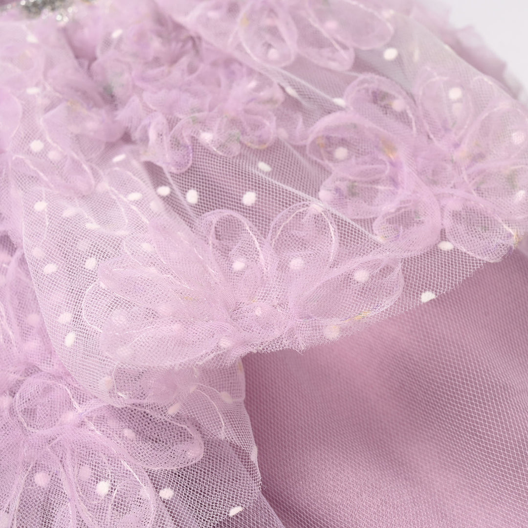 Infant Girls Net Fancy Frock - Purple