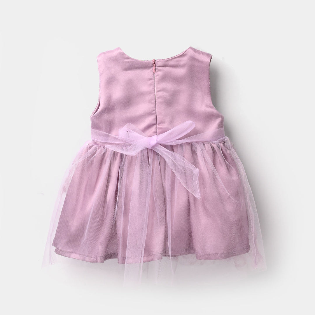 Infant Girls Net Fancy Frock - Purple