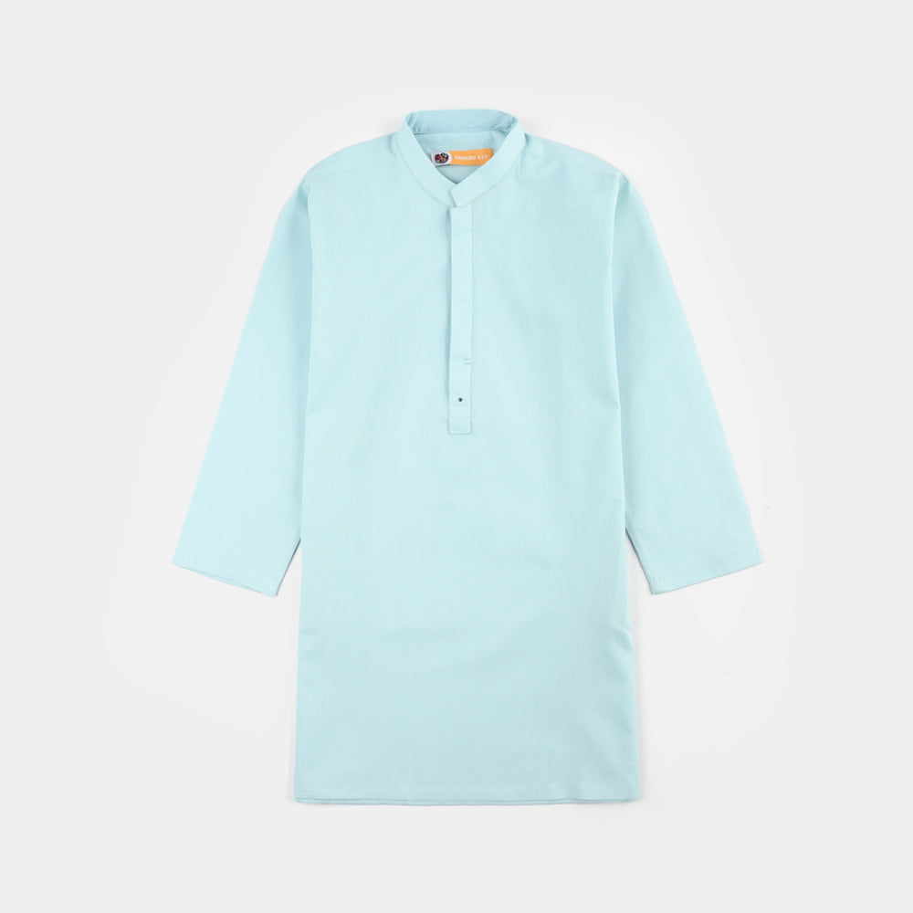 Boys Cotton Poplin 3Piece Suit (Cross Stitch) - Light Blue