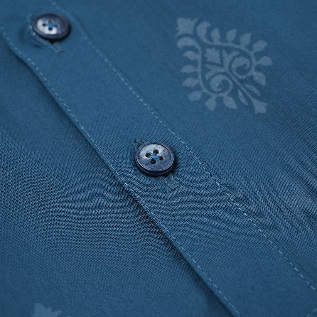 Boys Cotton Poplin Printed Kurta