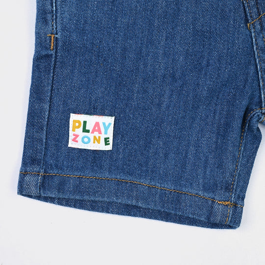Infant Boys Denim Rigid Shorts - Mid Blue
