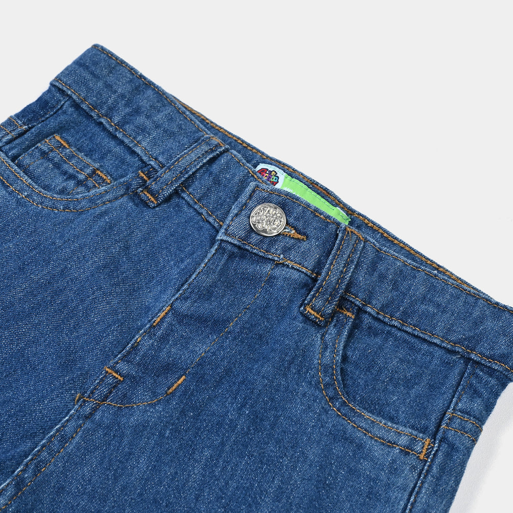 Infant Boys Denim Rigid Shorts - Mid Blue
