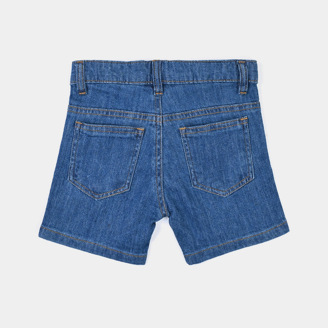 Infant Boys Denim Rigid Shorts - Mid Blue