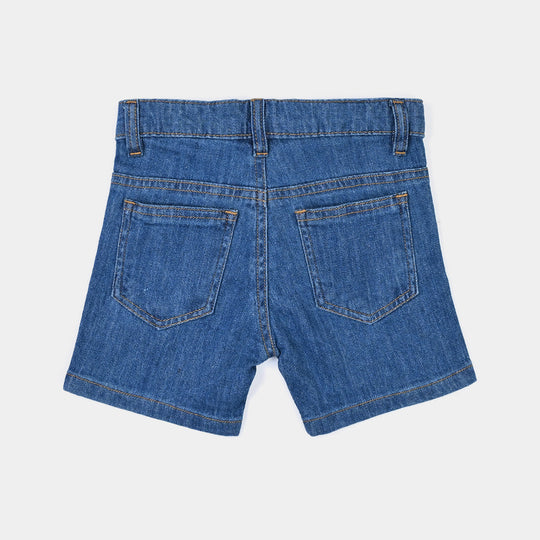 Infant Boys Denim Rigid Shorts - Mid Blue