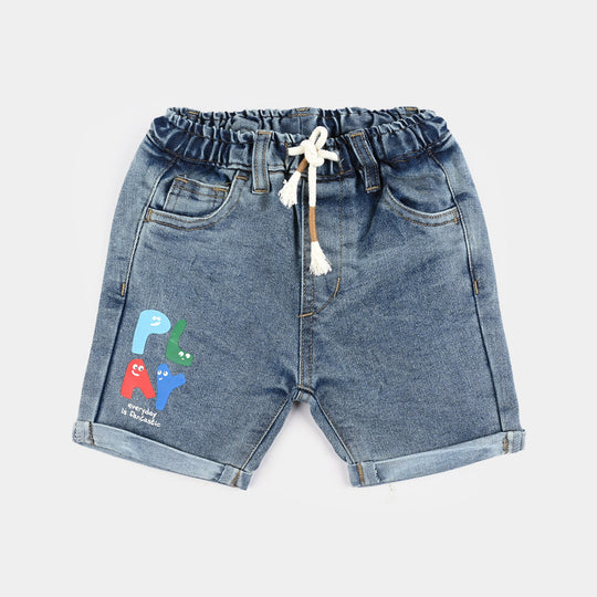 Infant Boys Denim rigid SHORT PLAY-Mid Blue