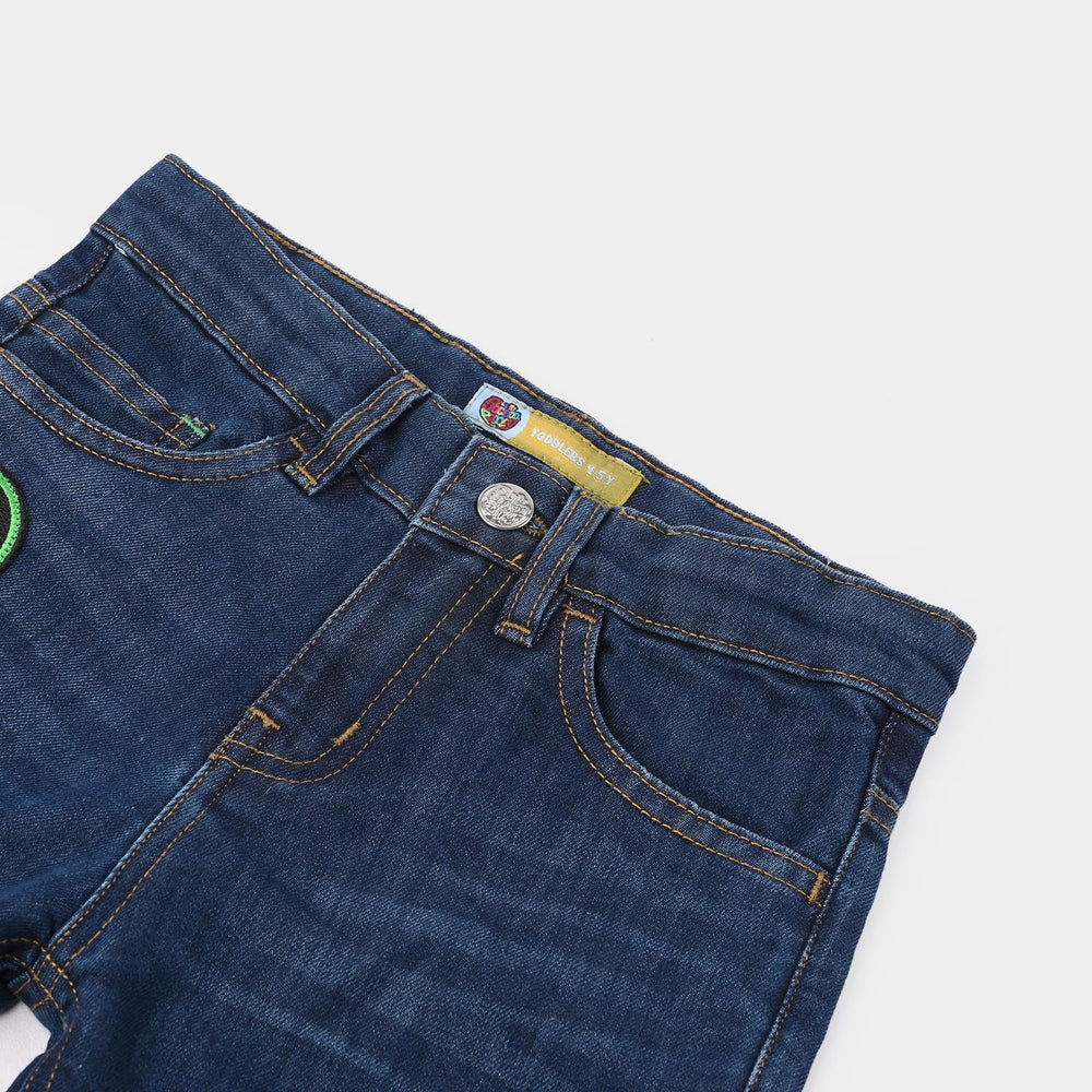 Boys Denim Rigid Shorts (Character) - Dark Blue