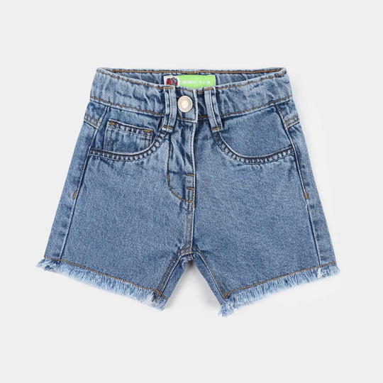 Infant Girls Denim rigid SHORT DETAIL-LT.Blue