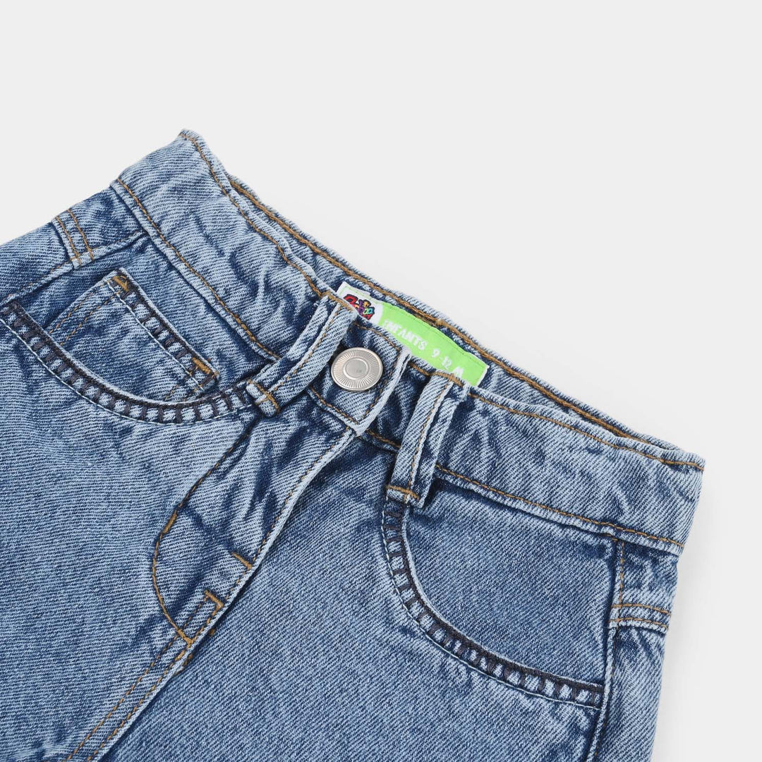 Infant Girls Denim rigid SHORT DETAIL-LT.Blue
