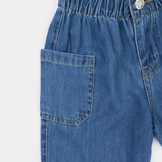 GIRLS DENIM SHORT Character-Mid Blue