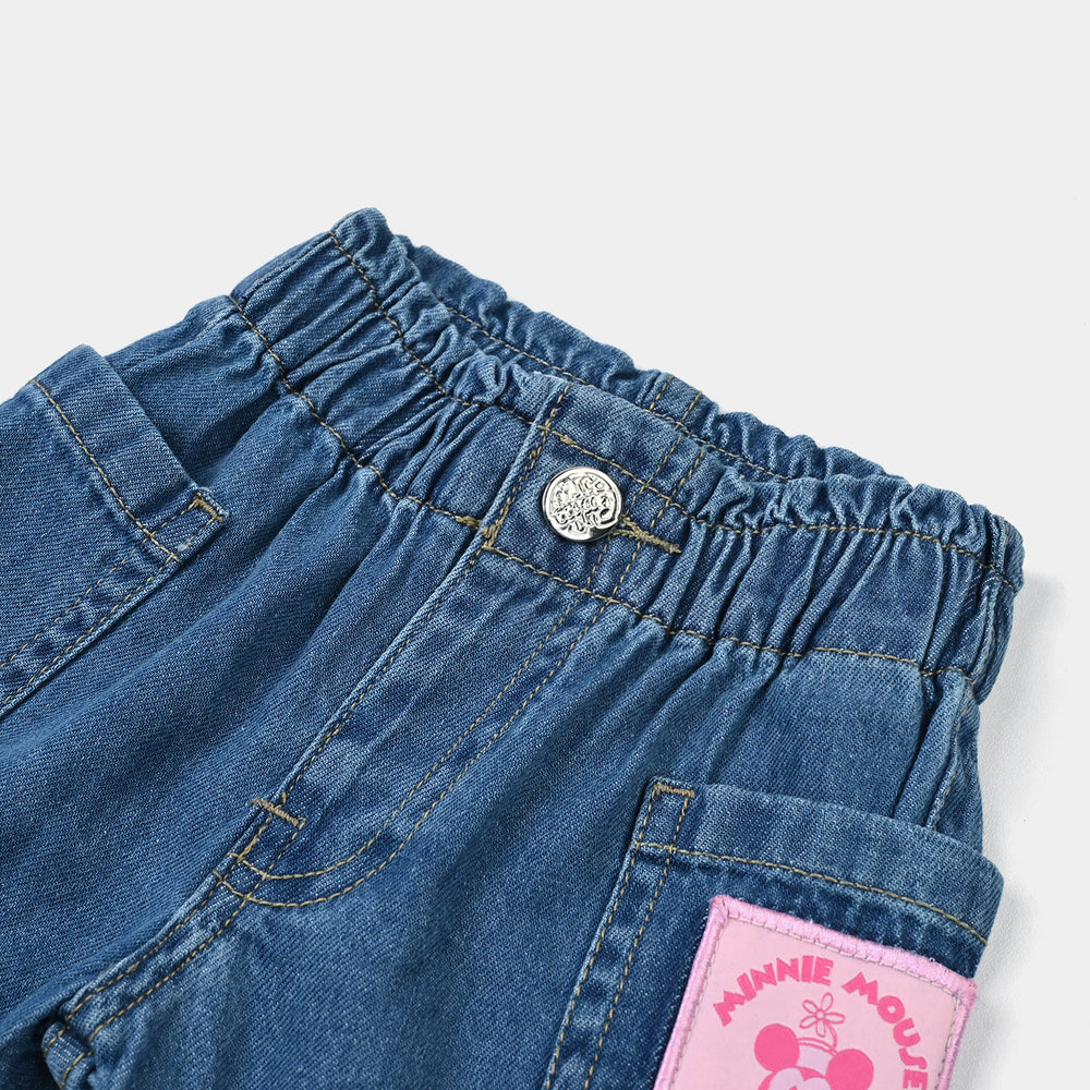 Infant GIRLS Denim SHORT Character-Mid Blue
