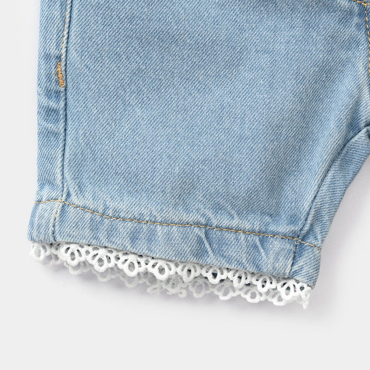 Infant Girls Denim Rigid Short - Light Blue