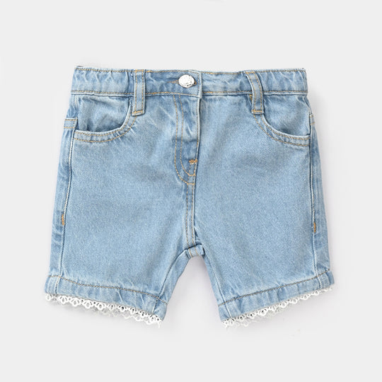 Infant Girls Denim Rigid Short - Light Blue