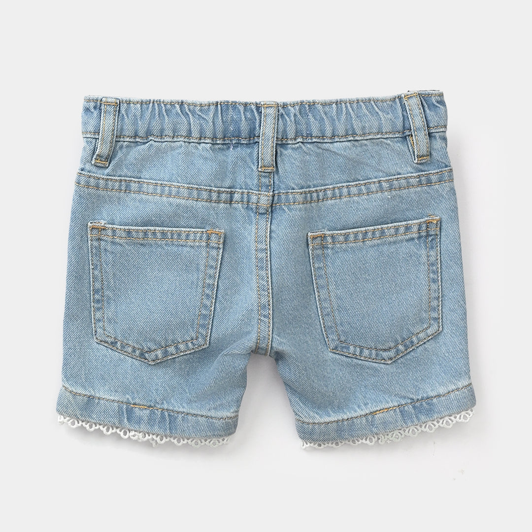 Infant Girls Denim Rigid Short - Light Blue