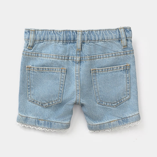 Infant Girls Denim Rigid Short - Light Blue