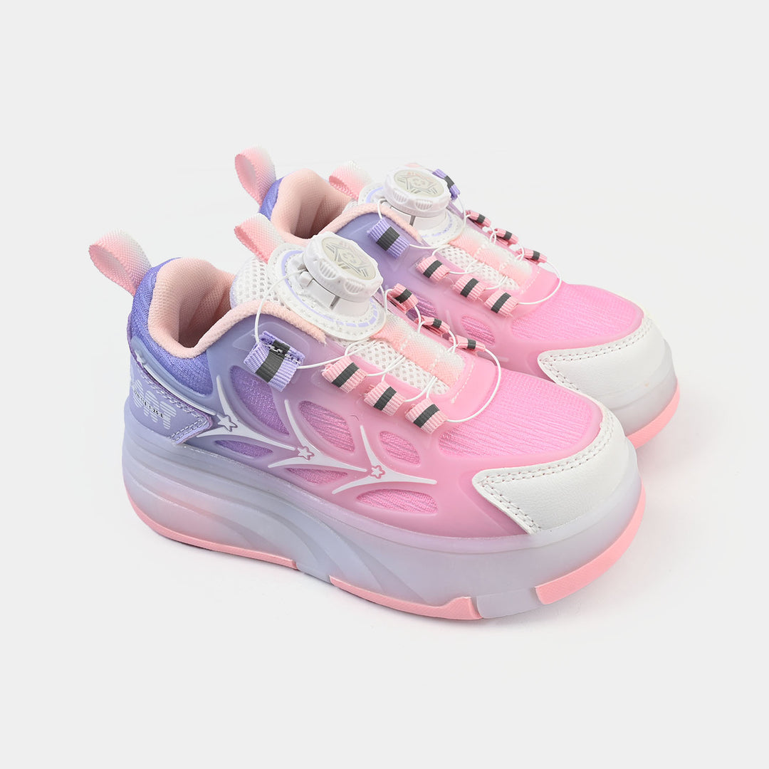 Girls Roller Skate Walking Shoes With Four-wheel & Multi Lights