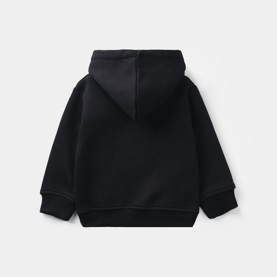 Infant Girls Fleece Jacket (Pink Bow) - Black