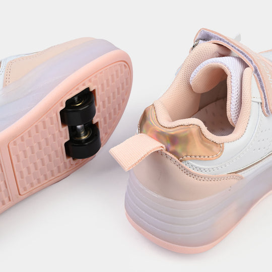 Roller Skate Walking Shoes With Four-wheel & Multi Lights