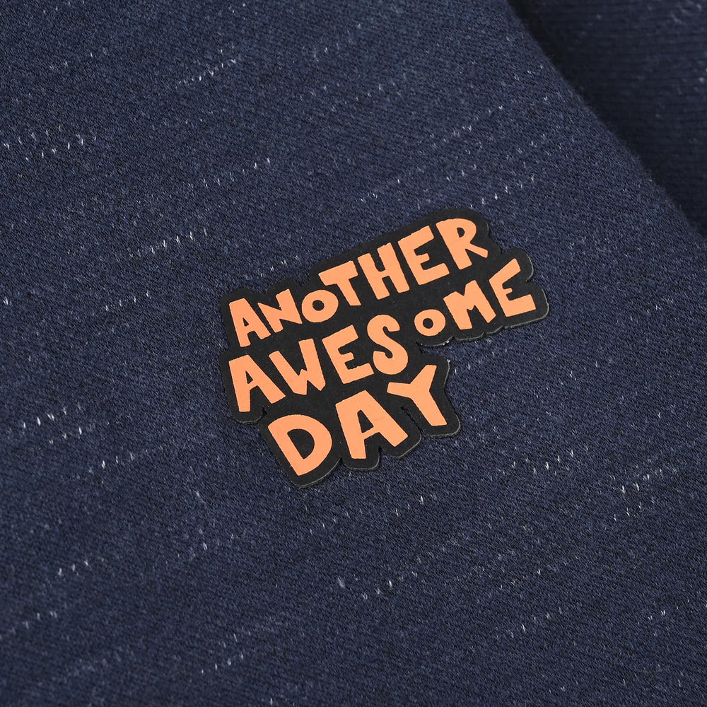 Boys Jacquard T-Shirt-NAVY