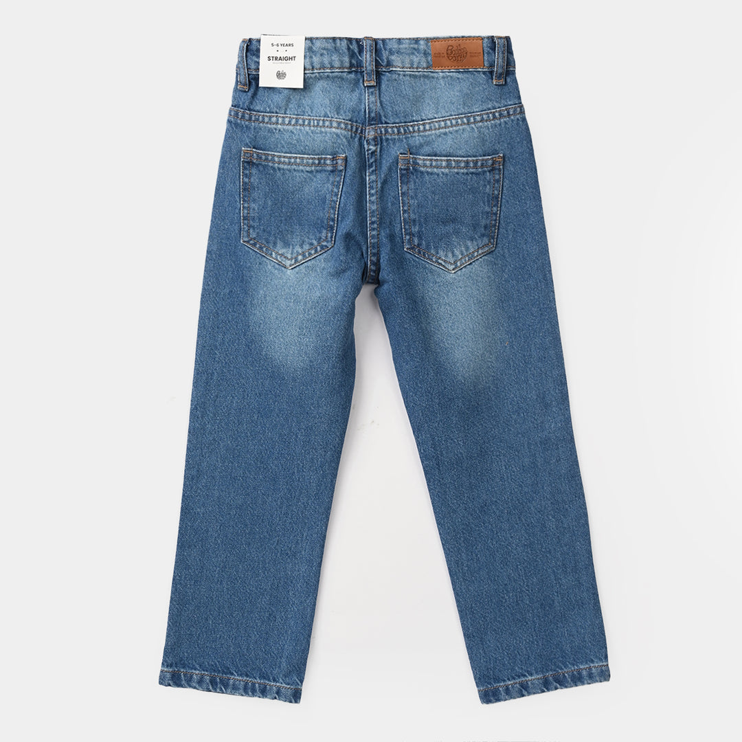 Girls Denim Viscose Pants - Mid Blue