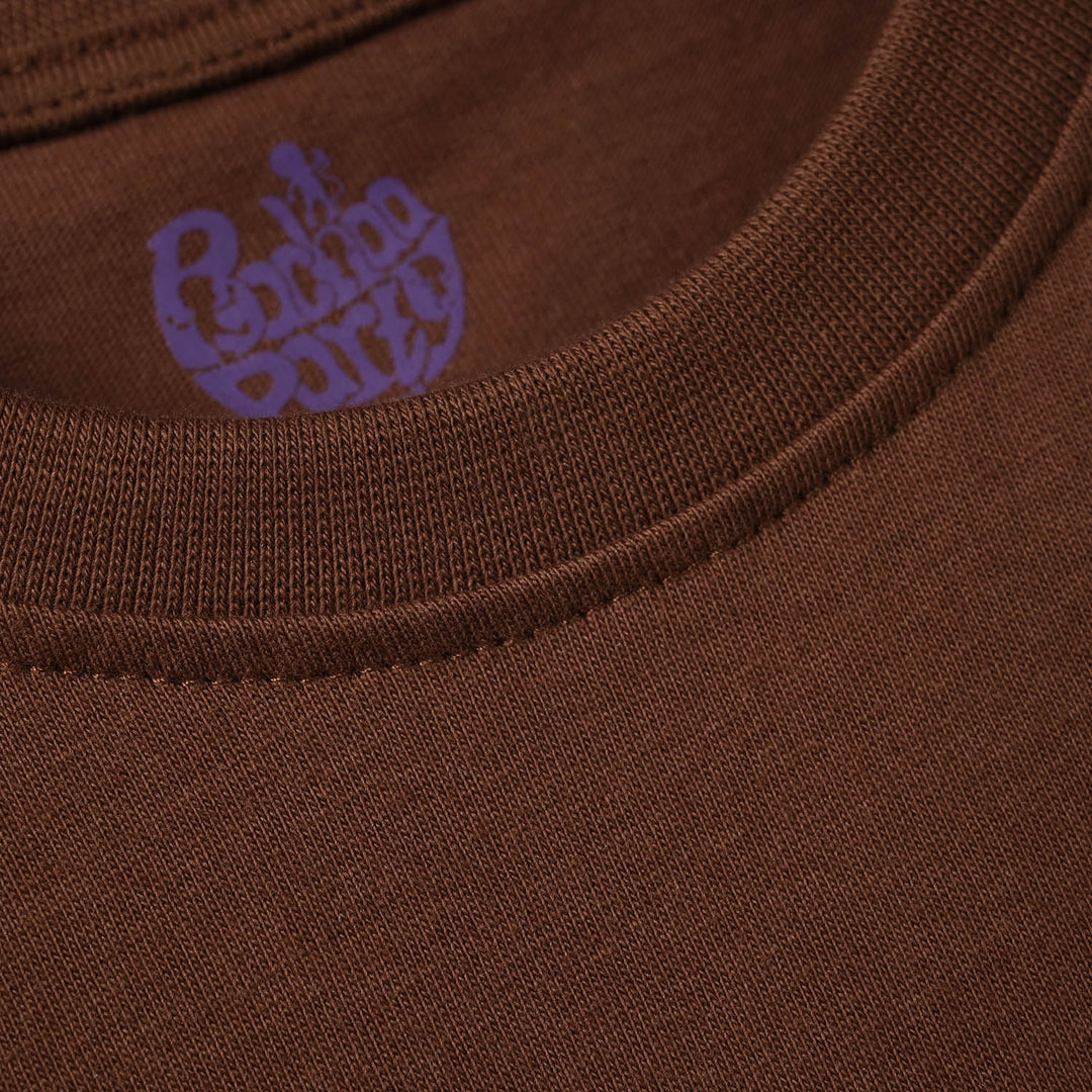 Boys Printed Cotton Jersey T-Shirt - Brown