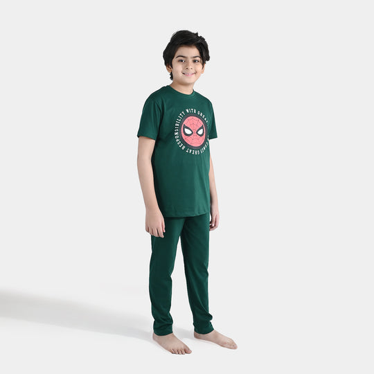 Boys PC Jersey Night Suit Character - Green