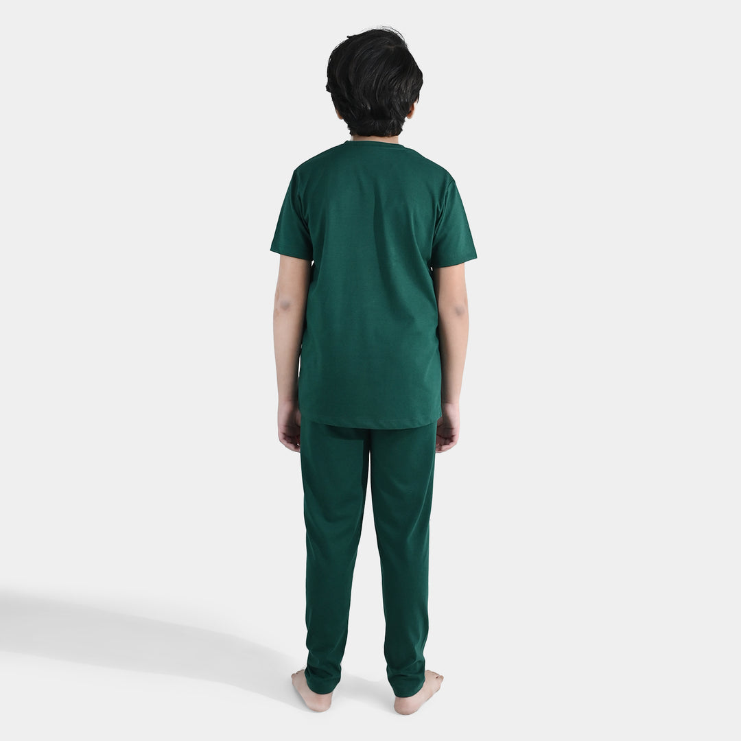 Boys PC Jersey Night Suit Character - Green