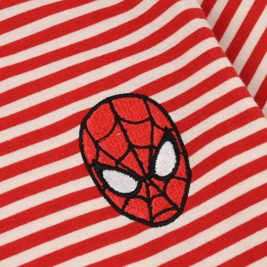 Boys PC Jersey Night Suit - White/Red