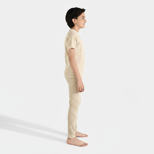 Boys Poly Cotton Jersey Night Suit (Hot Wheels) - Warm Sand