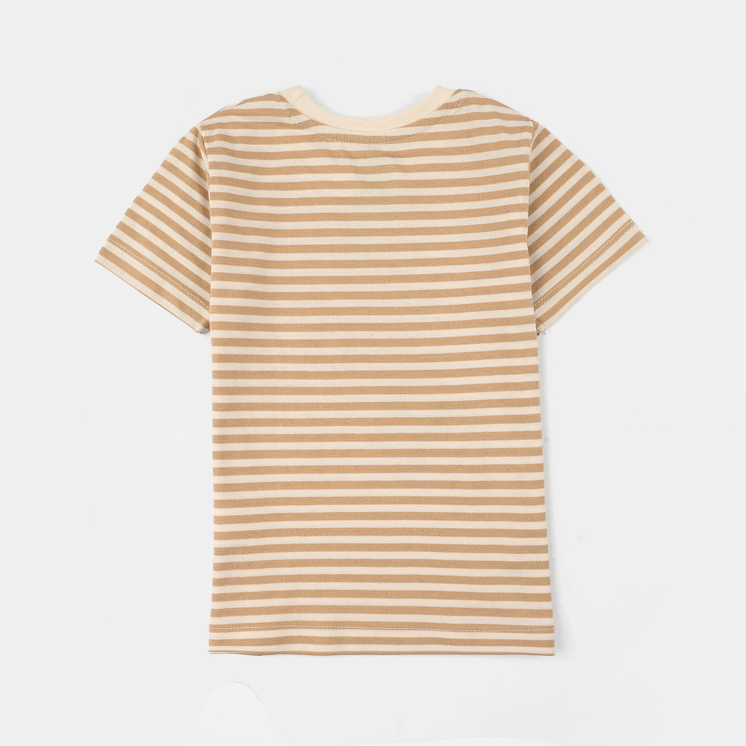 Infant Boys PC Jersey Night Suit DINO-Warm.Sand