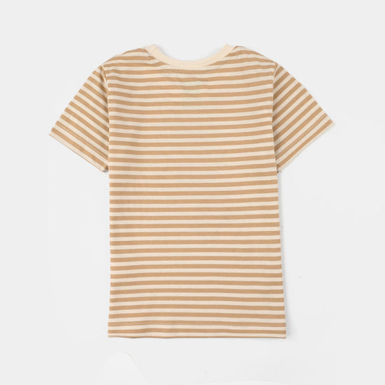 Infant Boys PC Jersey Night Suit DINO-Warm.Sand