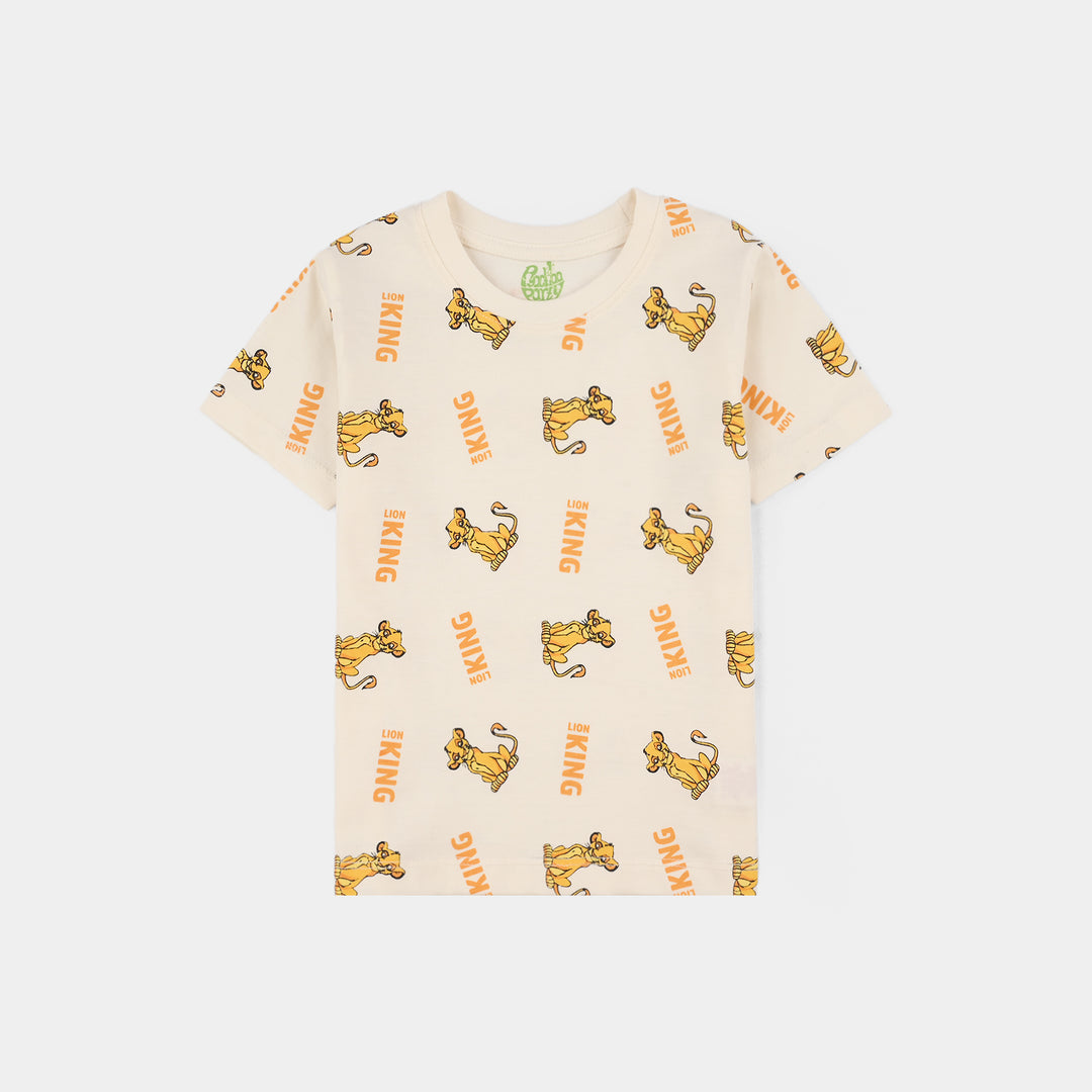 Infant Boys PC Jersey Night Suit LION KING-Off.White