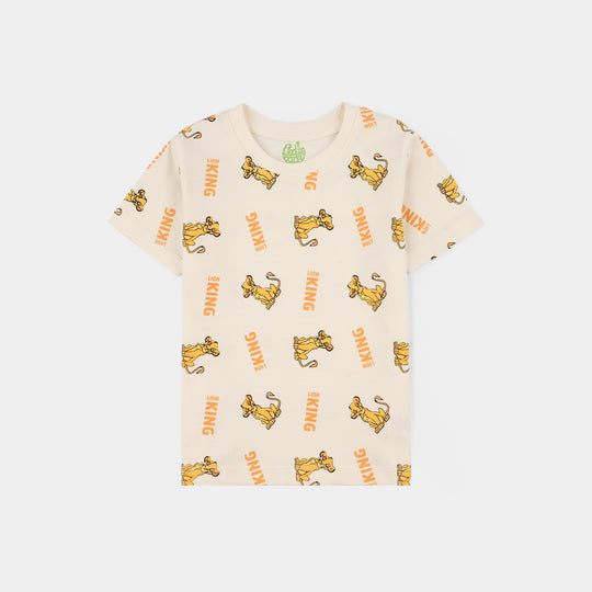 Infant Boys PC Jersey Night Suit LION KING-Off.White