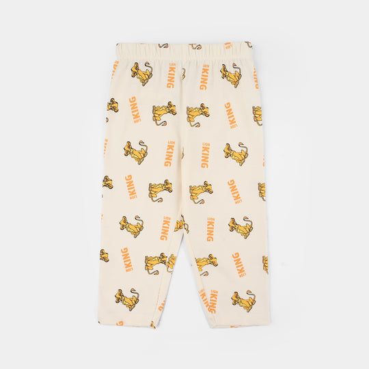 Infant Boys PC Jersey Night Suit LION KING-Off.White