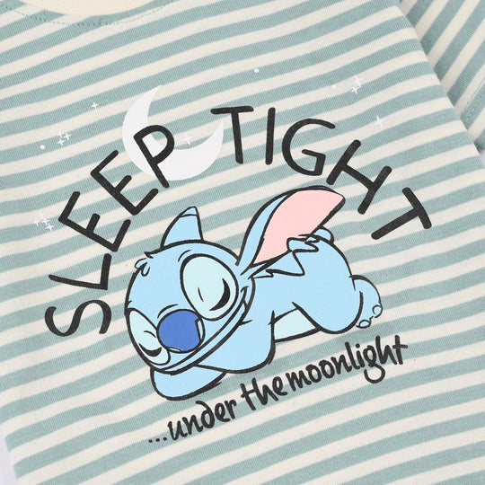 Infant Girls PC Jersey Night Suit SLEEP TIGHT-Blue.Glass